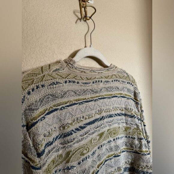 COOGI Australia 3D Knit‎ Sweater Size XL Lightweight Earthy Colors - Picture 6 of 8